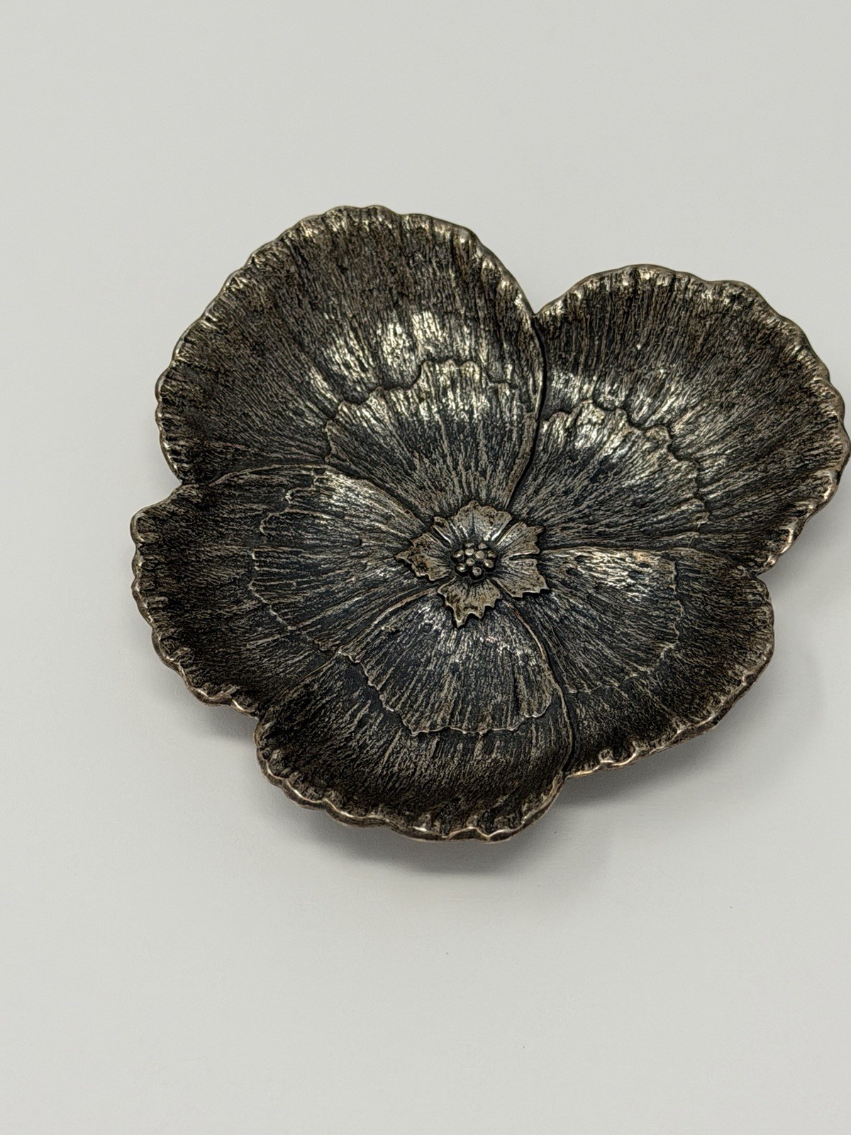 Gianmaria Buccellati Italy Sterling Silver Leaf Flower Form Dish !!!