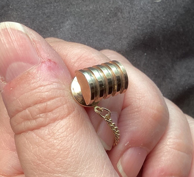 Gold Tone Rounded Tie Tack Pin
