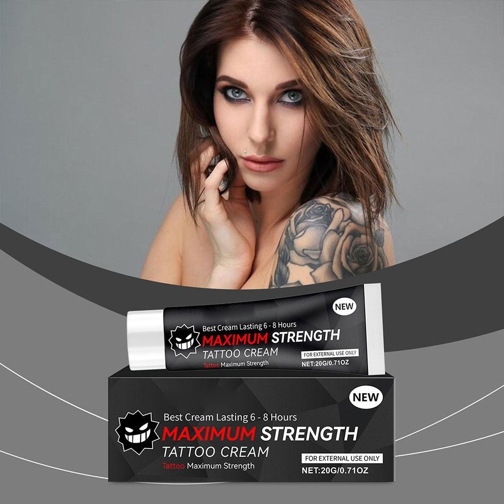Tattoo Numibing Cream Gel 20g - Up to 6 Hours Extra Strength for Tattoos US
