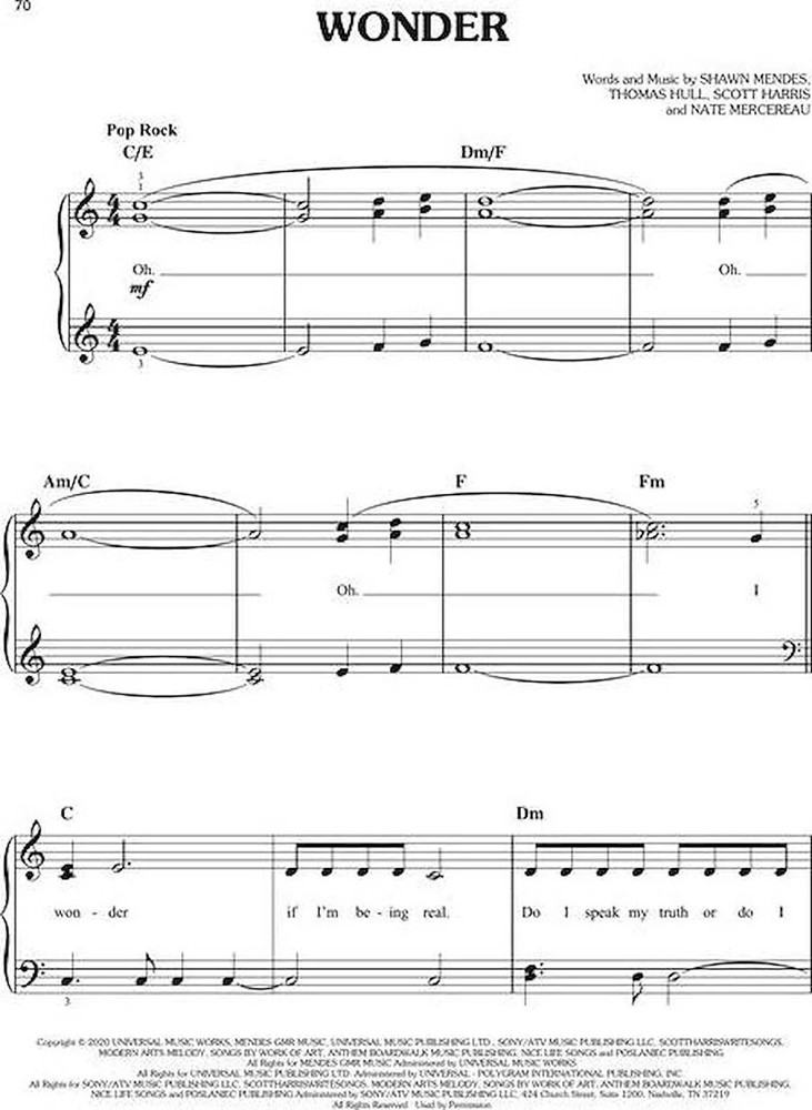 Shawn Mendes - Easy Piano Collection