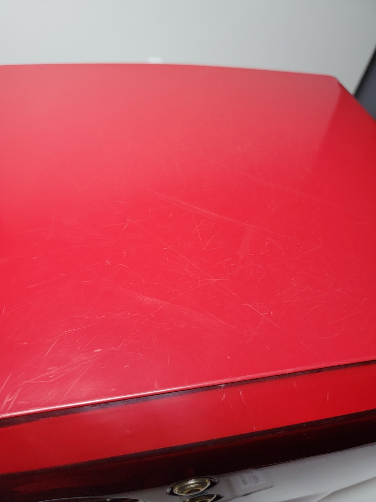 Vintage Sharp Half Pint Carousel Microwave Clear Red Model R-120DS - Please Read