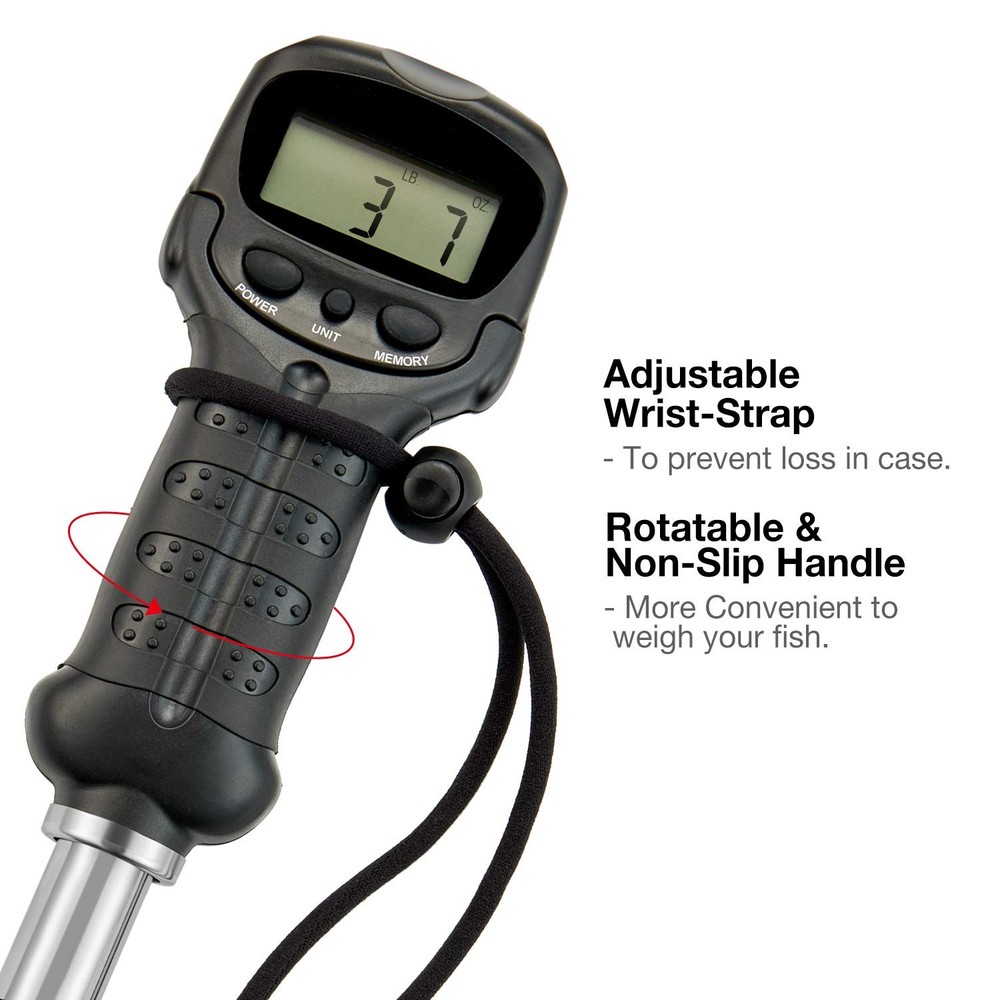 Fish Gripper with Digital Fish Scale, Memory Function Fishing Scale, Save Up ...