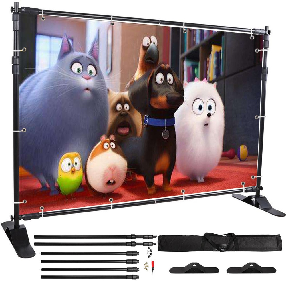 Telescopic Backdrop Banner Stand Adjustable Retractable with Carrying Bag