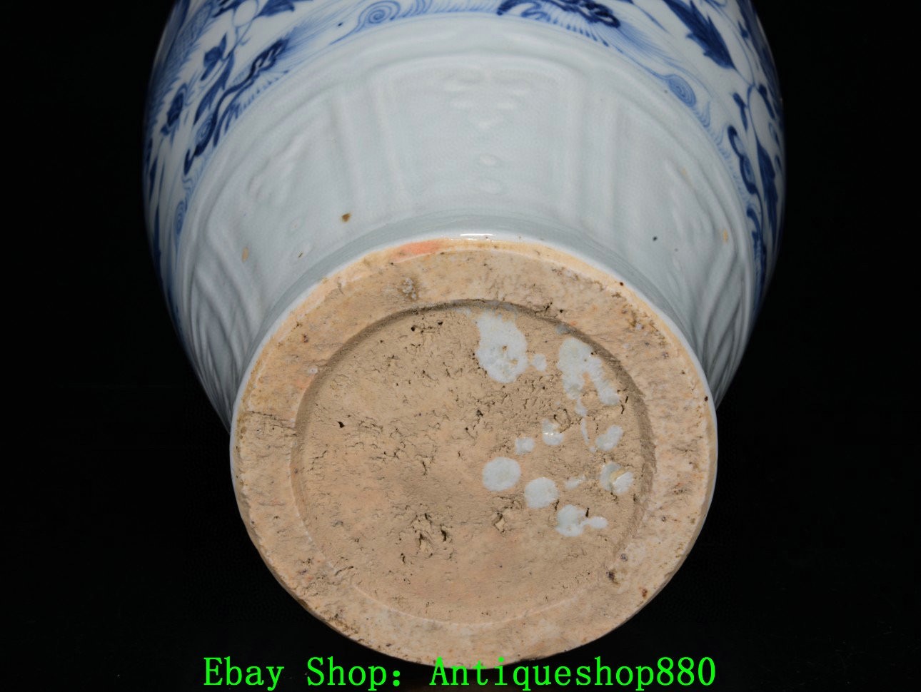 15''Yuan Dynasty Blue White Porcelain Phoenix Peony Flower Bottle Vase Pair