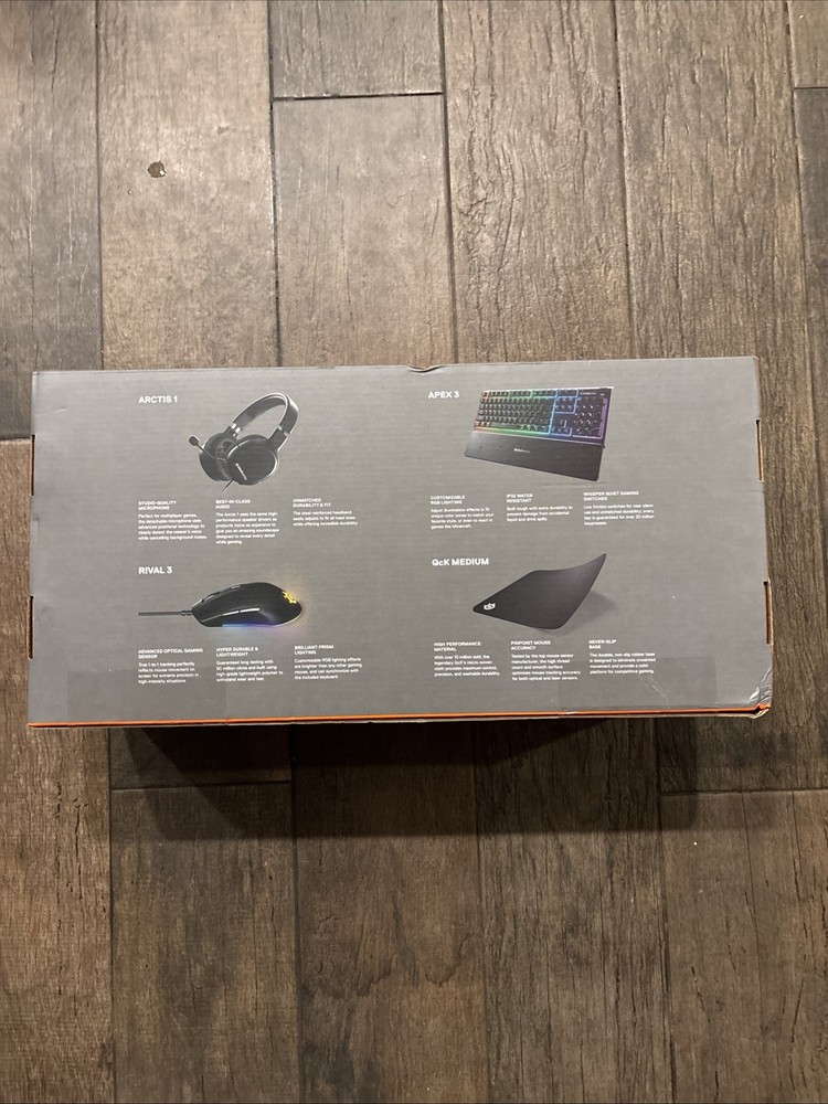 SteelSeries Premier Gaming Bundle: Arctis 1 Headset, Apex 3 Keyboard, Rival 3...