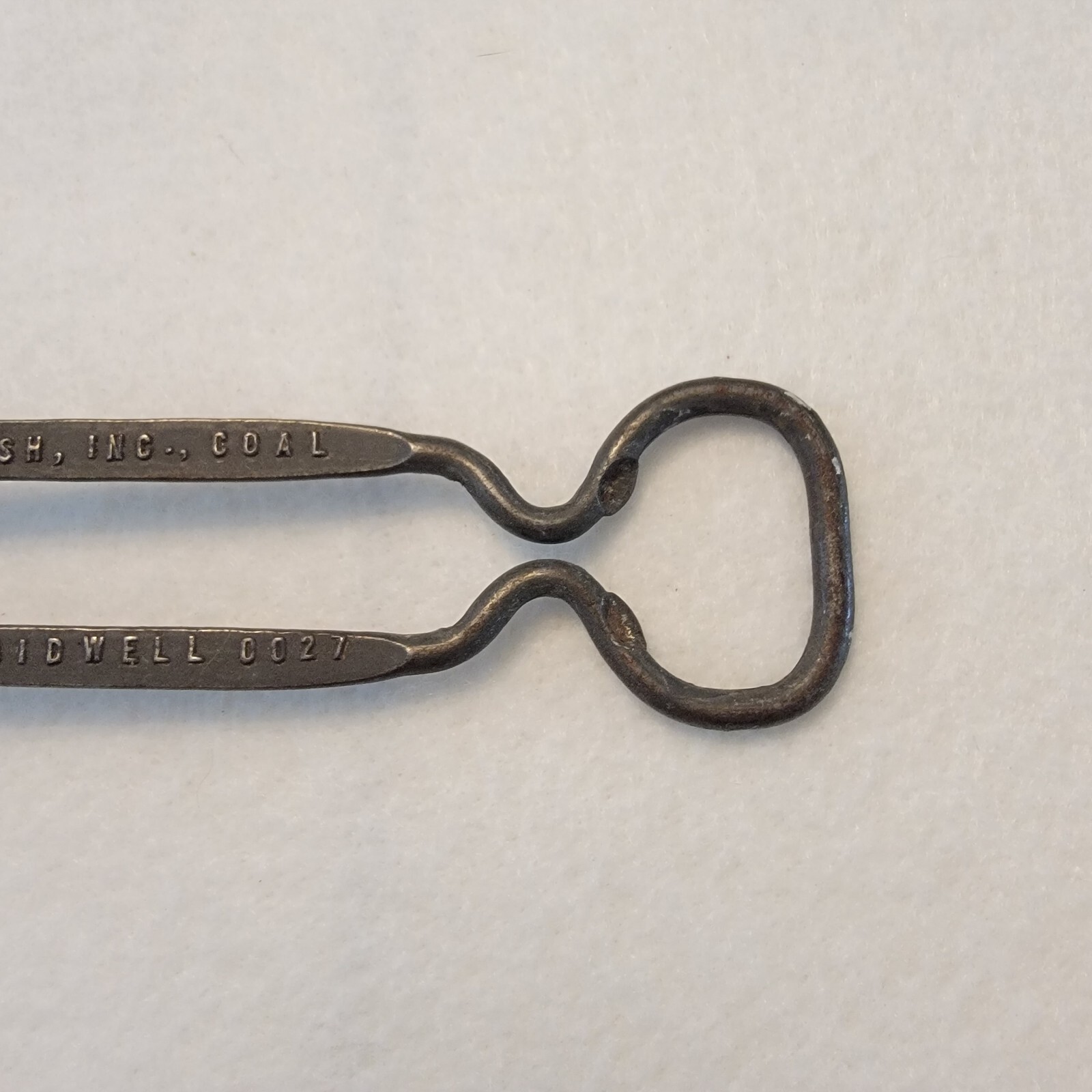 Antique 1914 Advertising Spoon / Bottle Opener - Wm. F. Burhenn Plumbing Heating