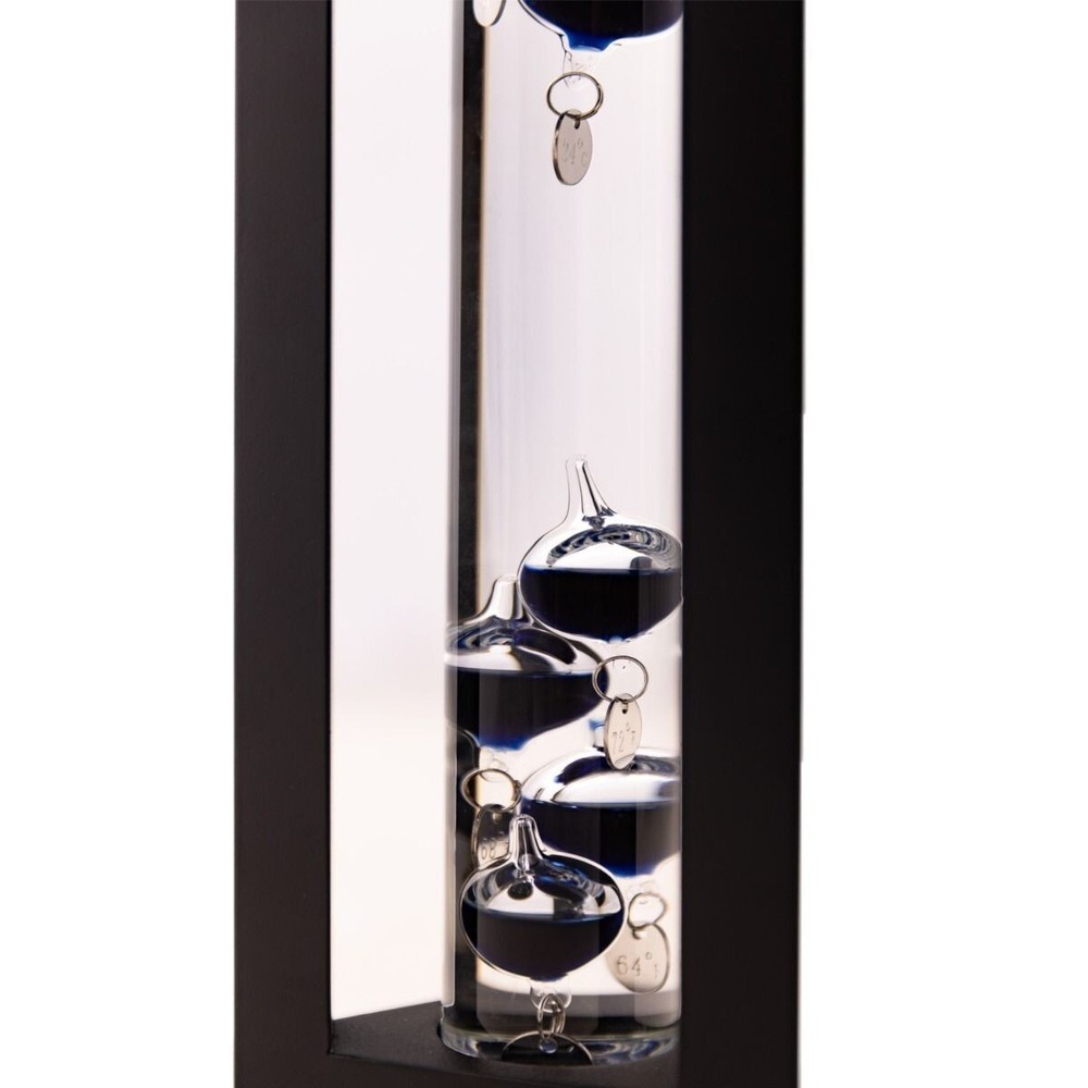Galileo Thermometer Black With Black Balls