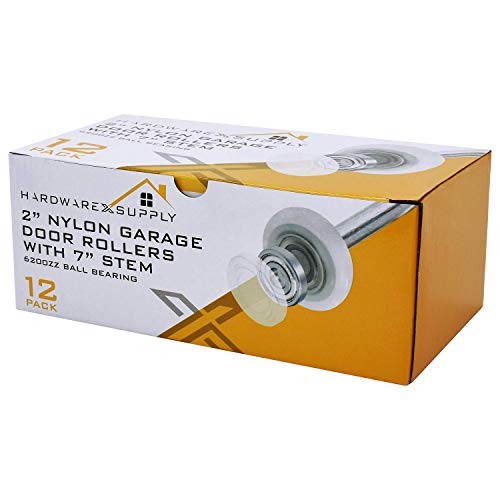 2" Nylon Sealed Garage Door Rollers, 6200ZZ High Performance Ball Bearing (12