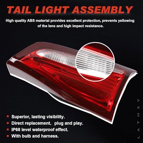 Tail Light Assembly Inner Compatible with Chevy Equinox 2018 Left Driver Side