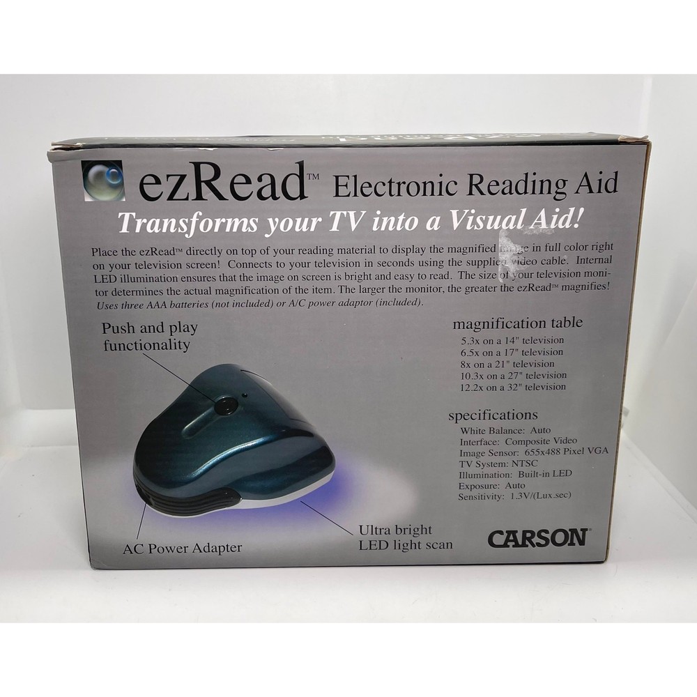 Carson ezRead EZ Read Reading TV Magnifier Low Vision Visual Reading Aid