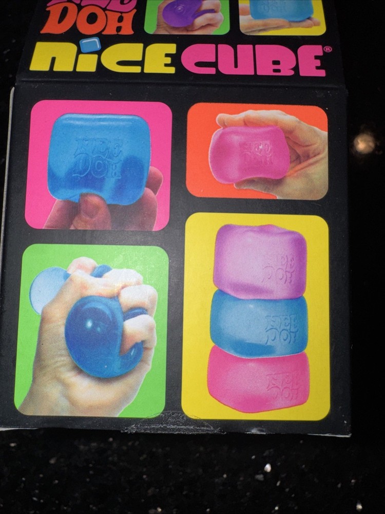 NeeDoh Nice Cube Blue Squishy Sensory Toy Nee Doh Nice Cube Blue Guar Authentic