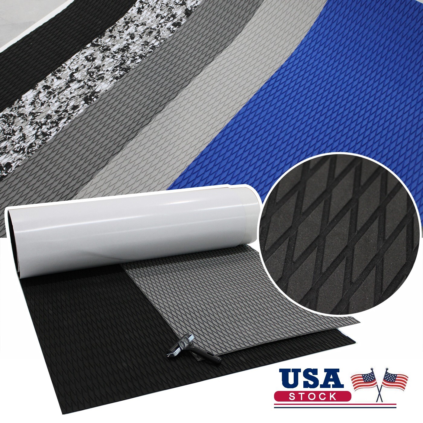 94''x35" EVA Foam Boat Decking Sheet Mat Teak Marine Yacht Flooring Paddle Pad