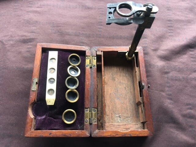 Antique pocket microscope, c 1800