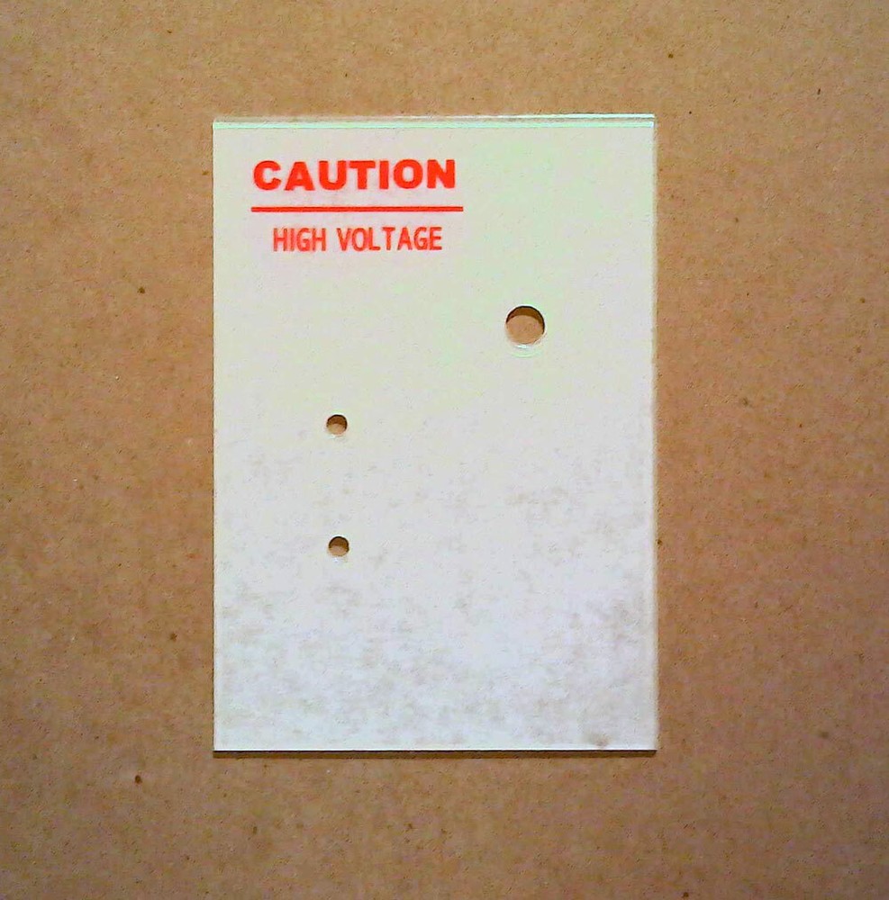 Future Spa Pinball Machine Solenoid Driver Board High Voltage Caution Plate
