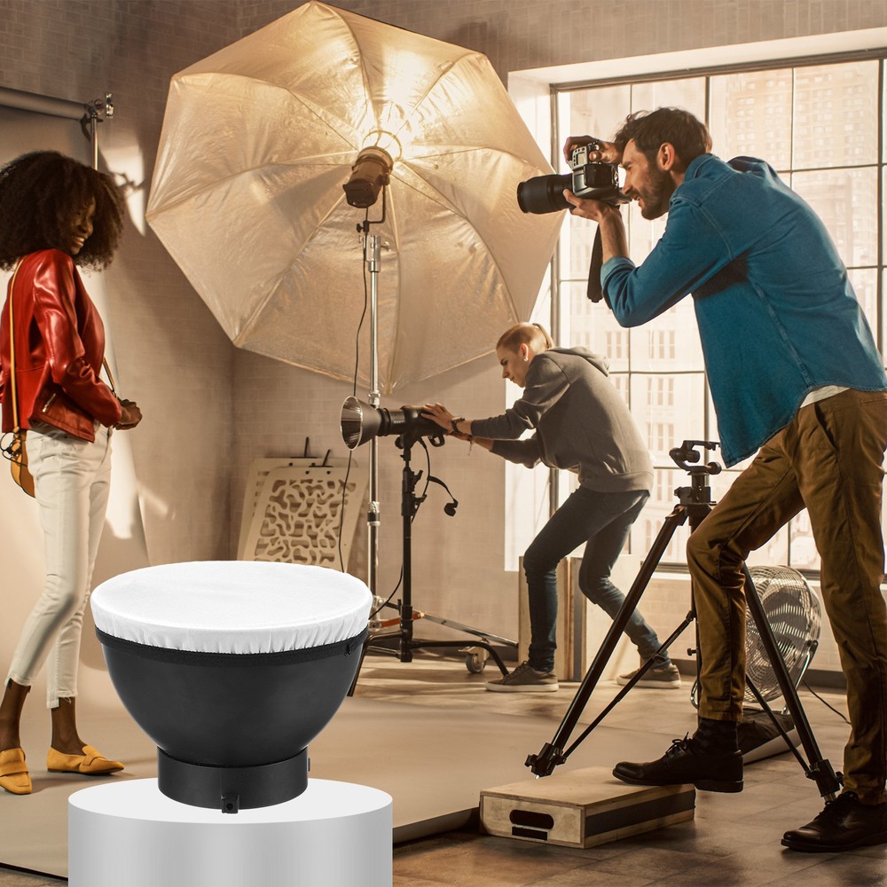 2pcs 6.3" x 6.3" Soft Mini Flash Bounce Diffuser Cap, for Flashlight, White