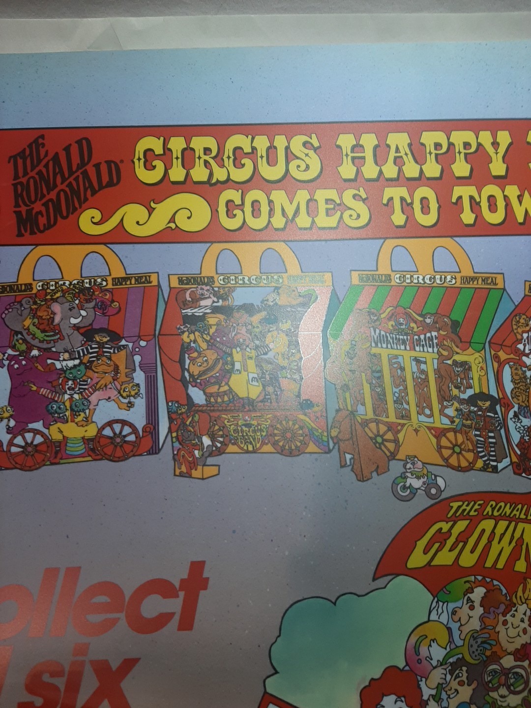 McDonalds Translite Circus Happy Meal 1983