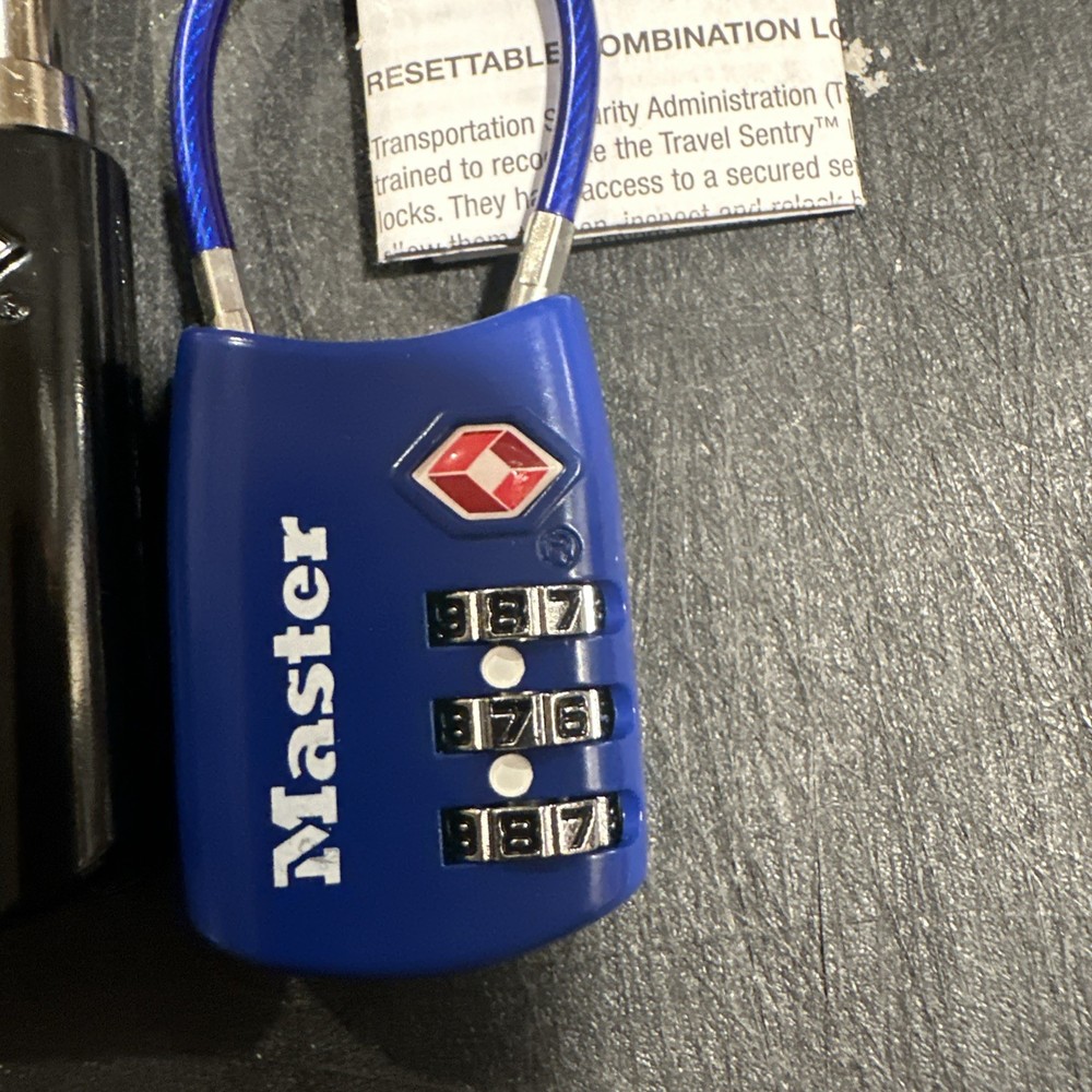 5 TSA Combination Luggage Locks 3~Master 3 #comb,1 Master 4 #&1 Brinks(252)