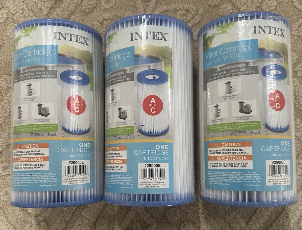 Intex Replacement Pool Filter Cartridge – (3-Pack)
