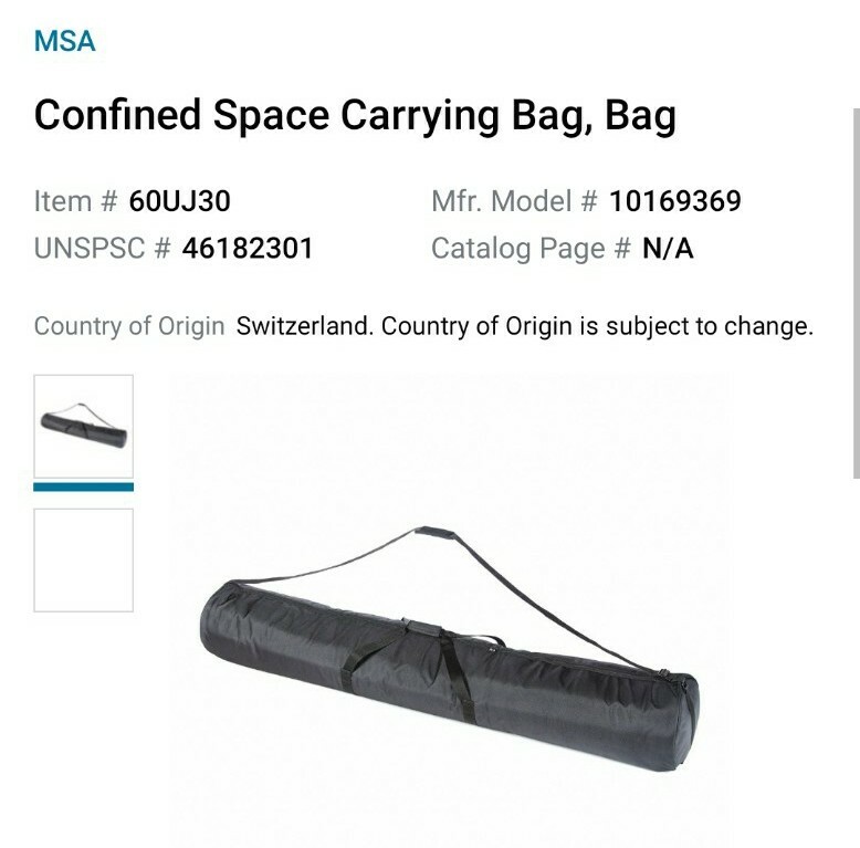 MSA Workman 10169369 Duffel Bag For Tripod