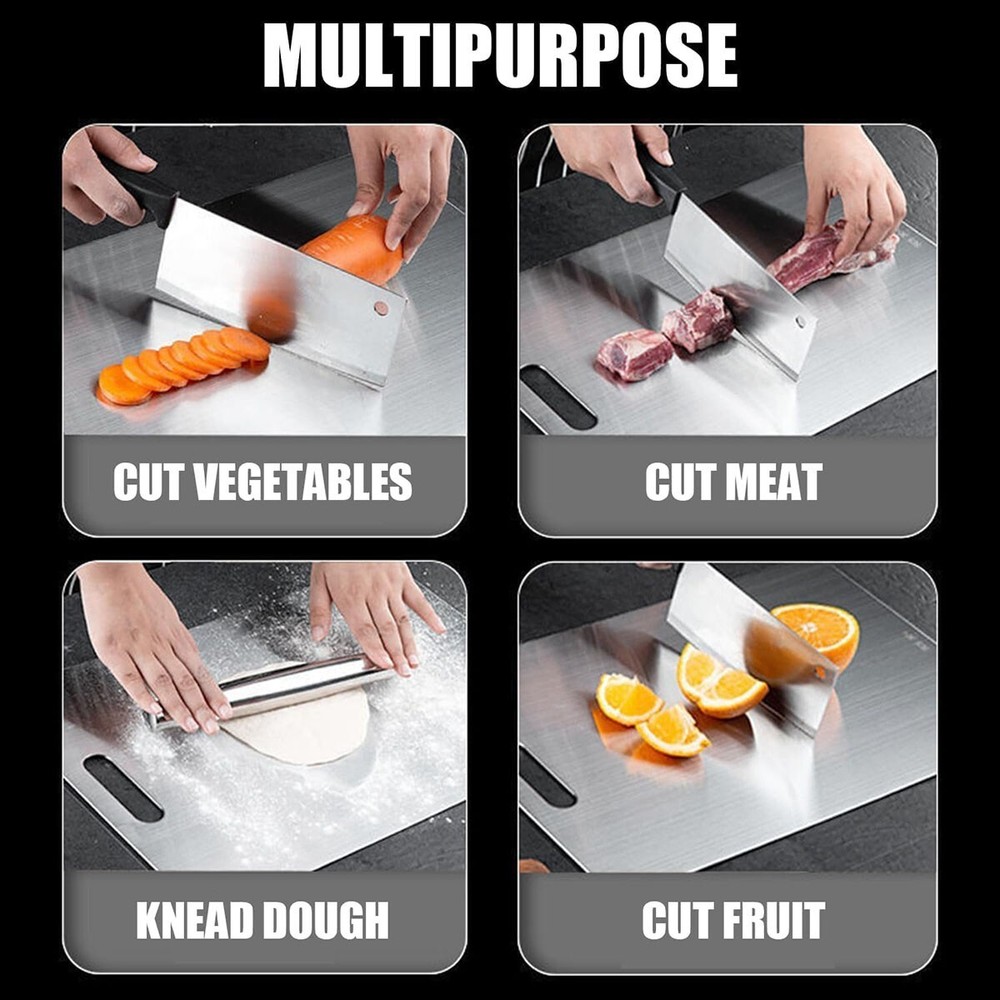 Titanium Cutting Board Double-Sided Titanium Cutting Boards for Kitchen Camping