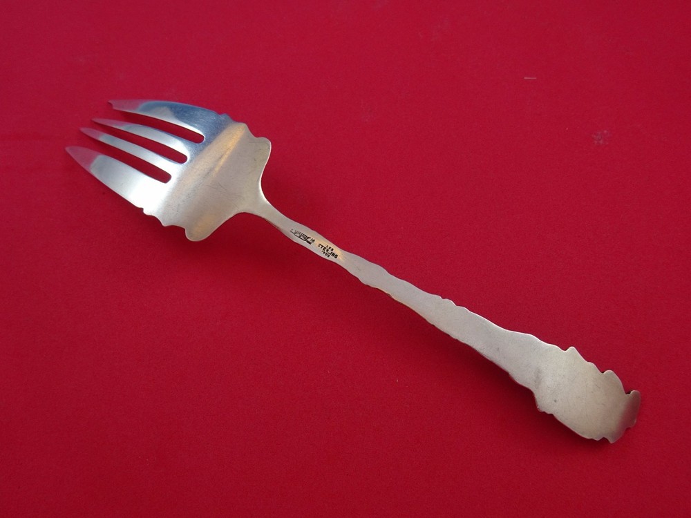 Sterling Silver and Enamel Cold Meat Serving Fork #3148