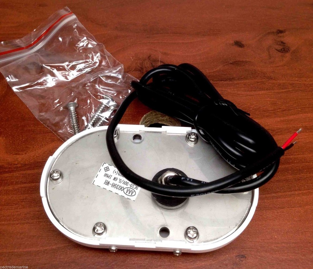 ULTRA BRIGHT COOL WHITE LED MARINE POLYMER UNDERWATER LIGHT SURFACE MOUNT