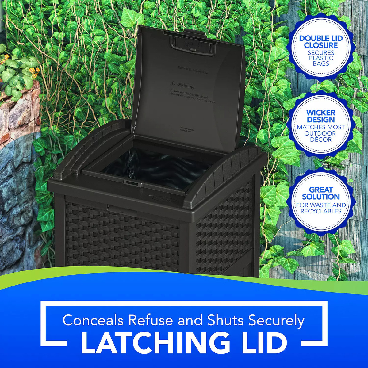 Suncast #GHW1732. 33-Gallon Trash Hideaway