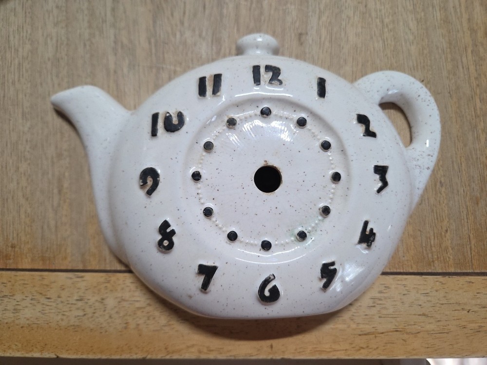 Tea\Coffee Pot Sessions Clock Ivory Ceramic: No Clock Restore Project A32