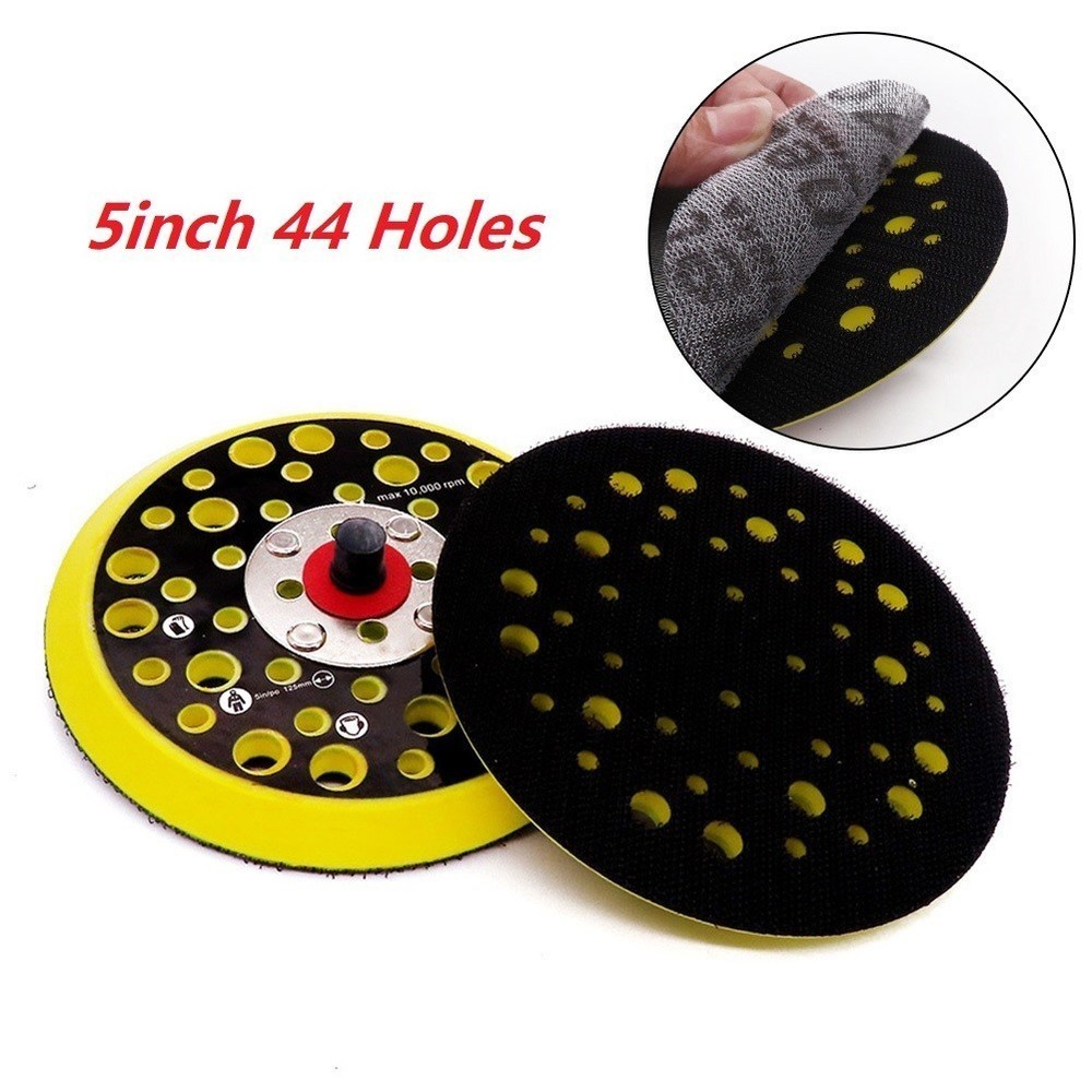 1* 5 Inch 44 Holes Sander Backing Pad Hook&Loop Dust Sanding Disc