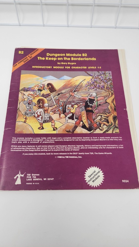 TSR Dungeons & Dragons Module B2 The Keep on the Borderlands 1981 9034 EX+