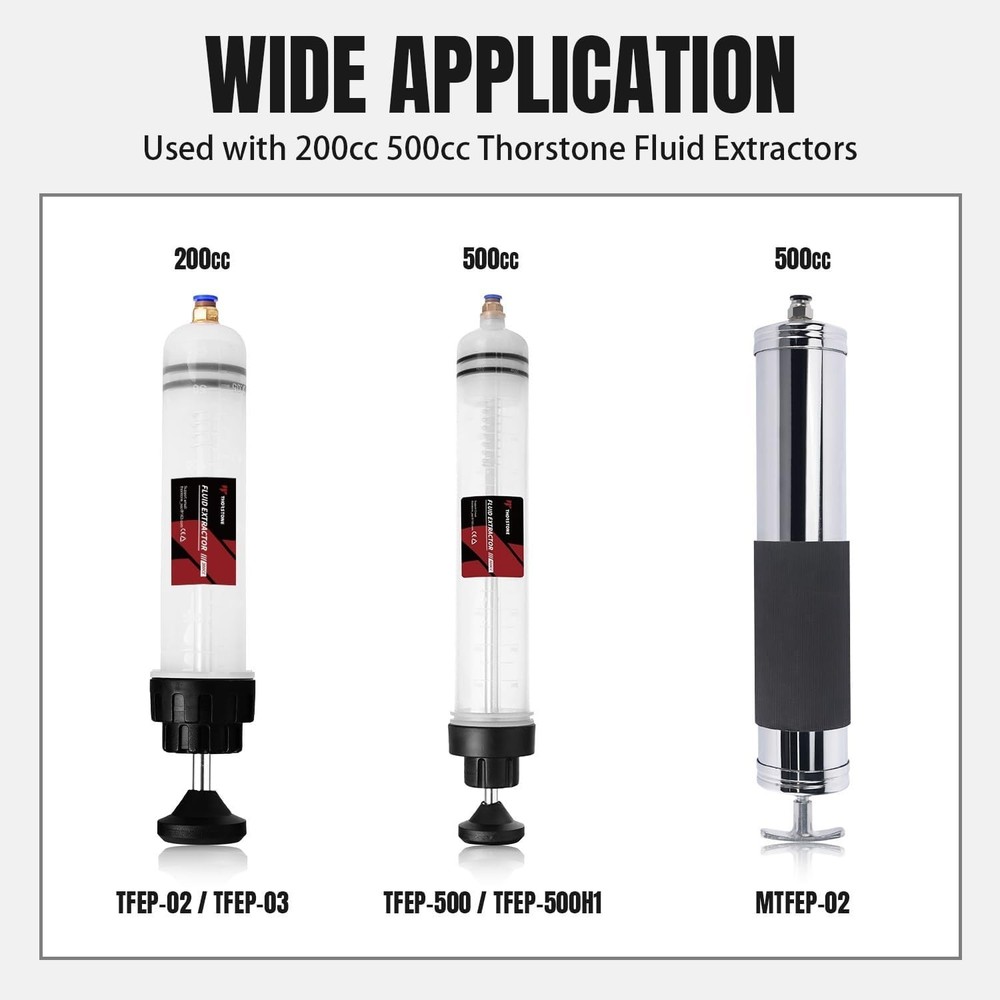 Automotive Fluid Extraction Accessory Kit with 50cm Hose & Replacement Tools