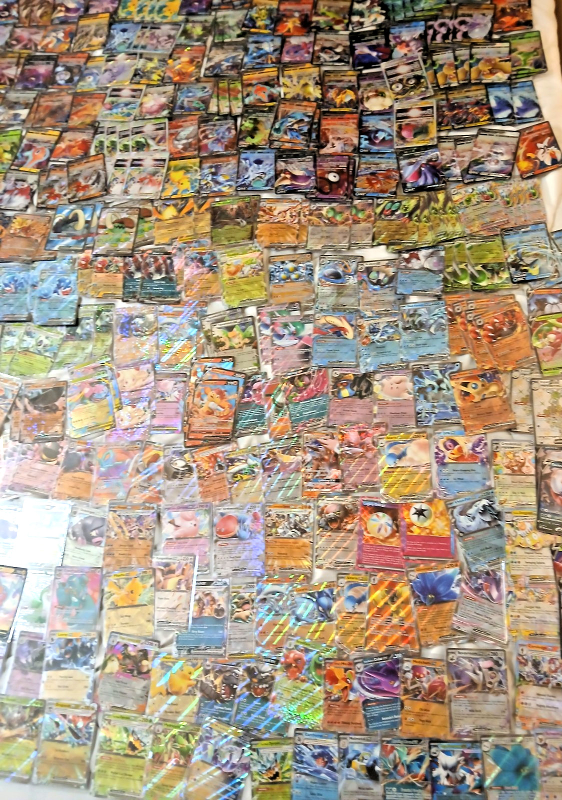 Official Pokémon Card Lot of 358 Includes Rares, Holos, Reverse, EX, V, VSTAR...