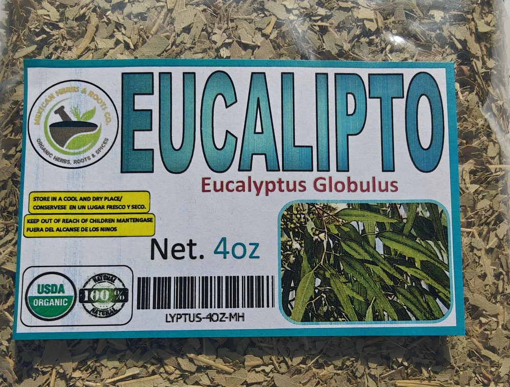 Hojas de eucalipto - Eucalyptus leaf (organic Eucalyptus Globulus) 4oz