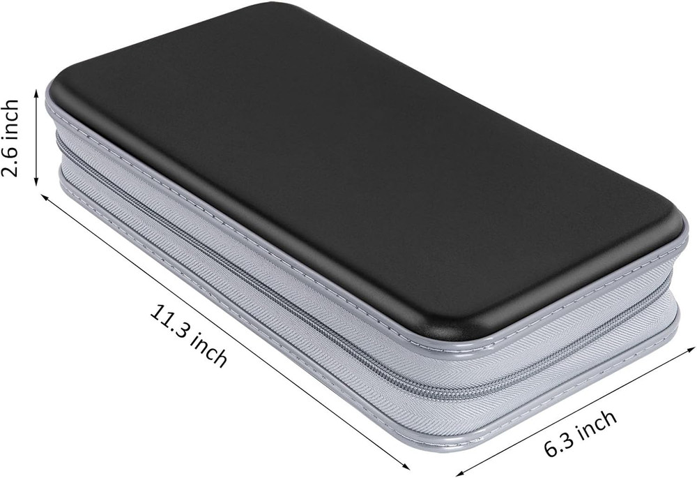 CD Case, DVD Case Holder 96 Capacity Hard Plastic CD DVD Disc Cases Storage Bind