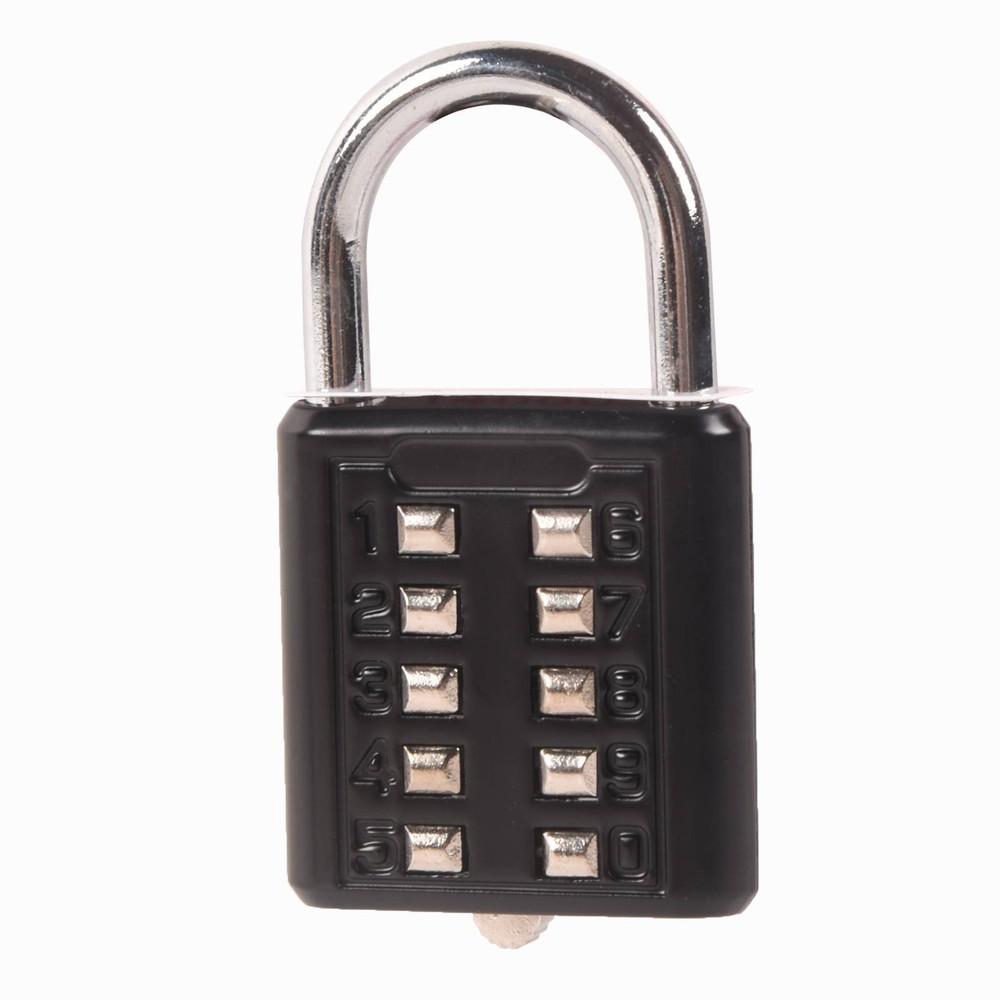 2PCS 10 Digit Combination Lock Push Button Padlock Cabinet Security Padlock