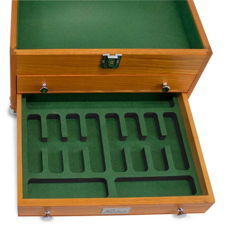 NEW ITEM GI-T14 Red Oak 2 Drawer Jewelry Case Gerstner International PRE-TARIFF