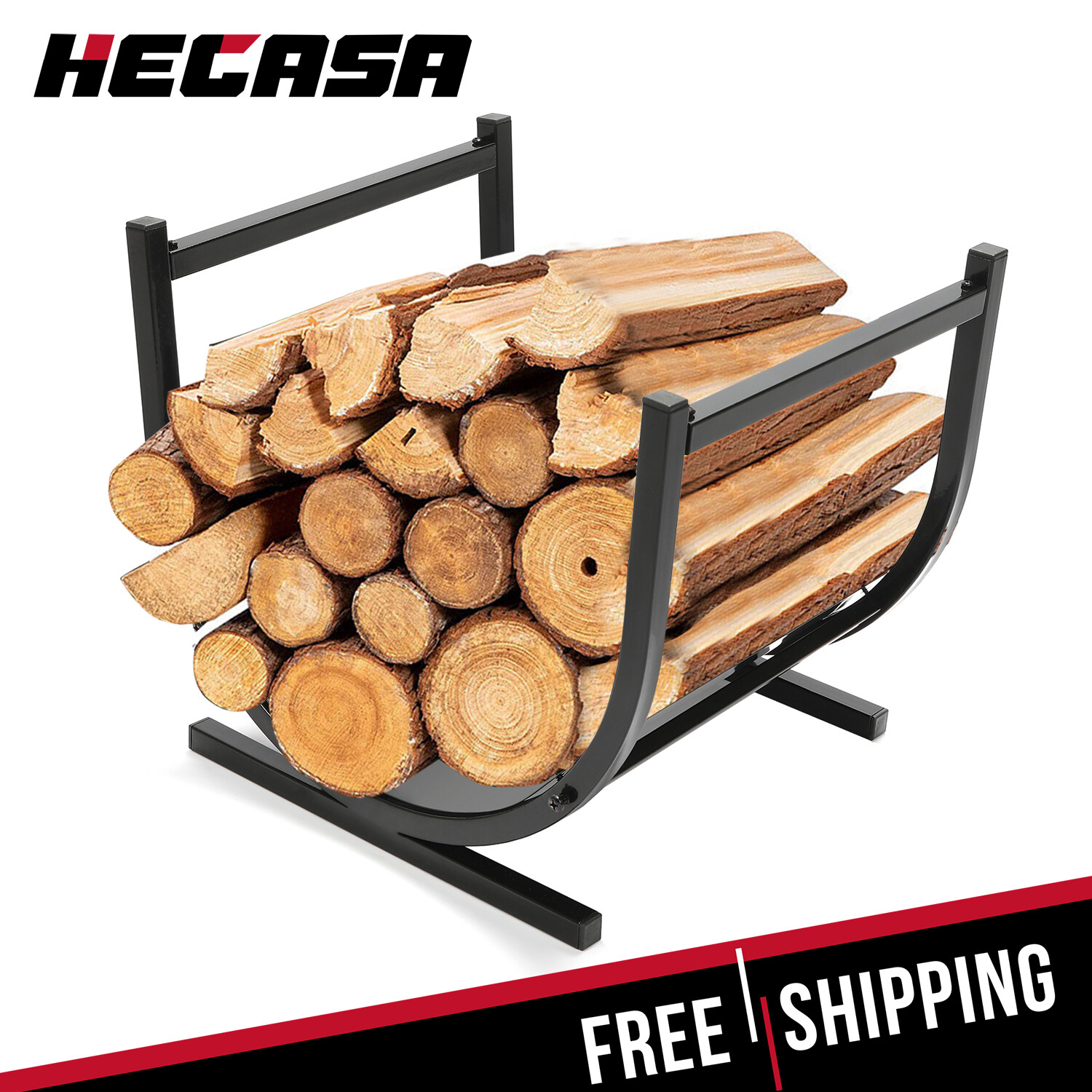 Metal Firewood Rack Log Holder Wood Storage Organiser Stand Fireplace Wood