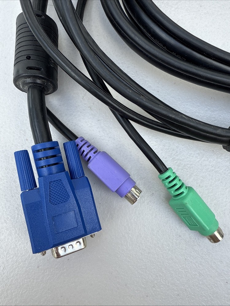 3-in-1 Universal Ultra Thin PS/2 KVM Cable