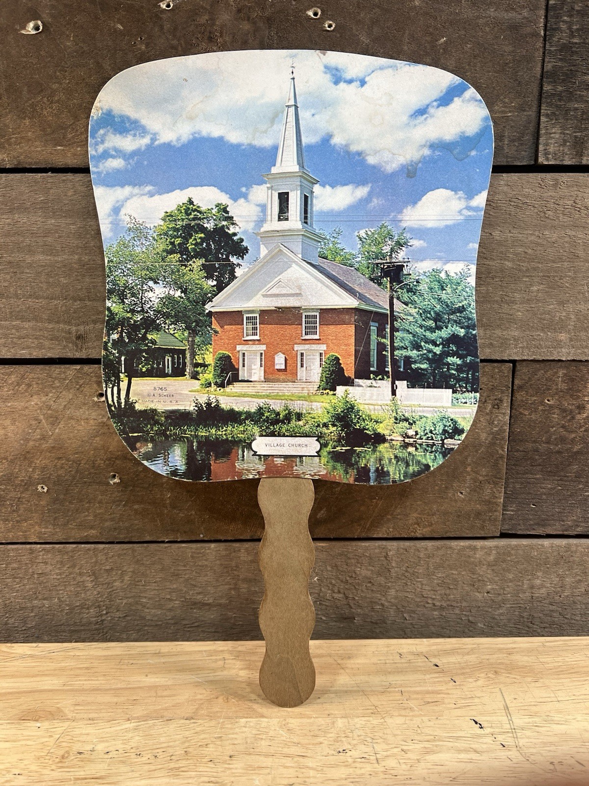 Vintage Howard H. Reynolds Funeral Service Cardboard Advertising Fan