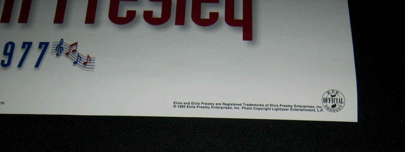 ORIGINAL 1995 OSP ELVIS PRESLEY ENT LICENSED POSTER AN AMERICAN LEGEND 24x36