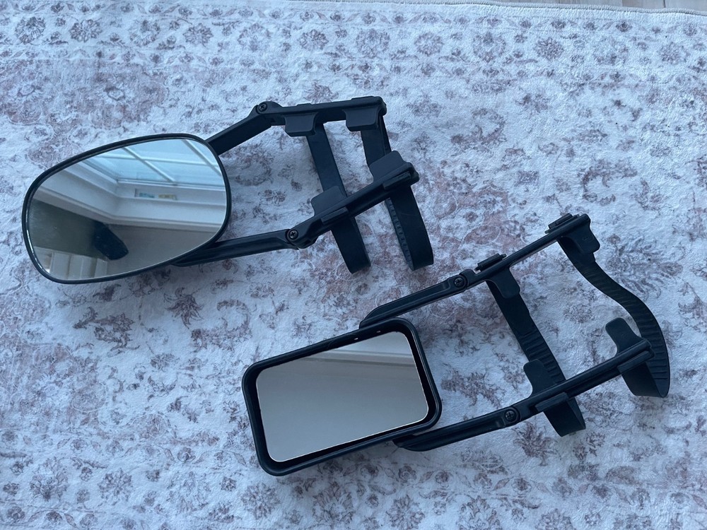 Towing Mirrors Removable Adjustable 2 Mirrors  Universal Strap-On