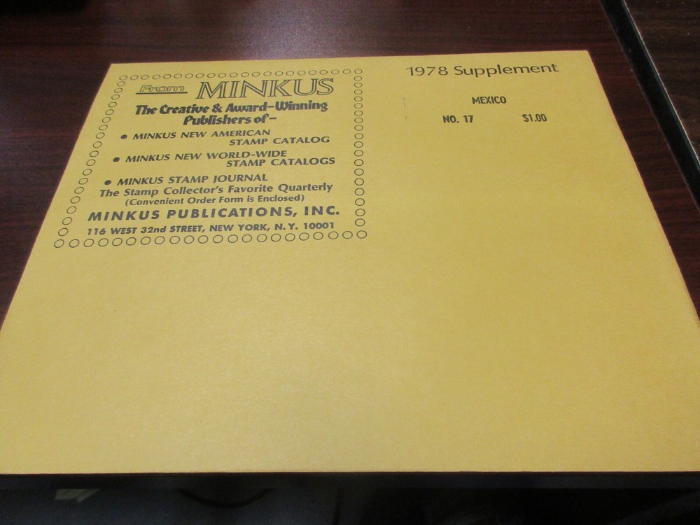 "MINKUS" 1978  SUPPLEMENT  MEXICO  #17     W/FREE SHIPPING!!!