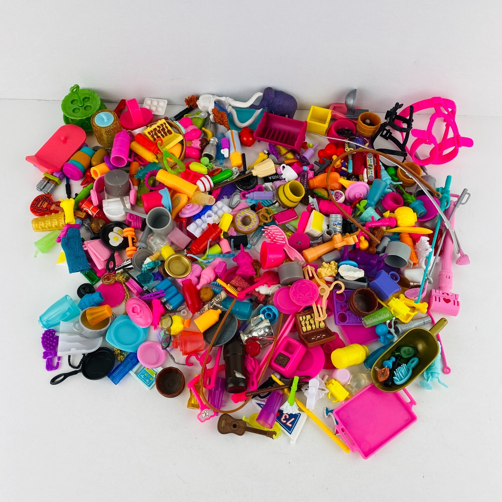 Barbie Barbies Large Lot Of Pretend Play Toys Dishes & Miscellaneous Accessories