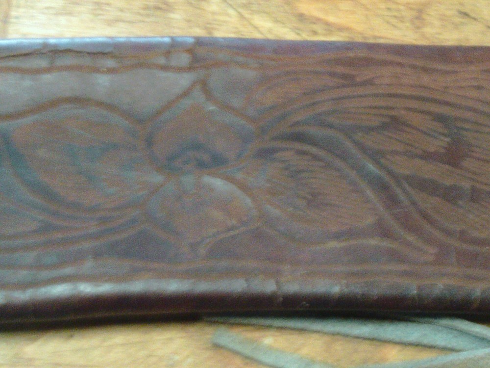 2 Vintage Leather Machete Leather Sheaths Dark Brown