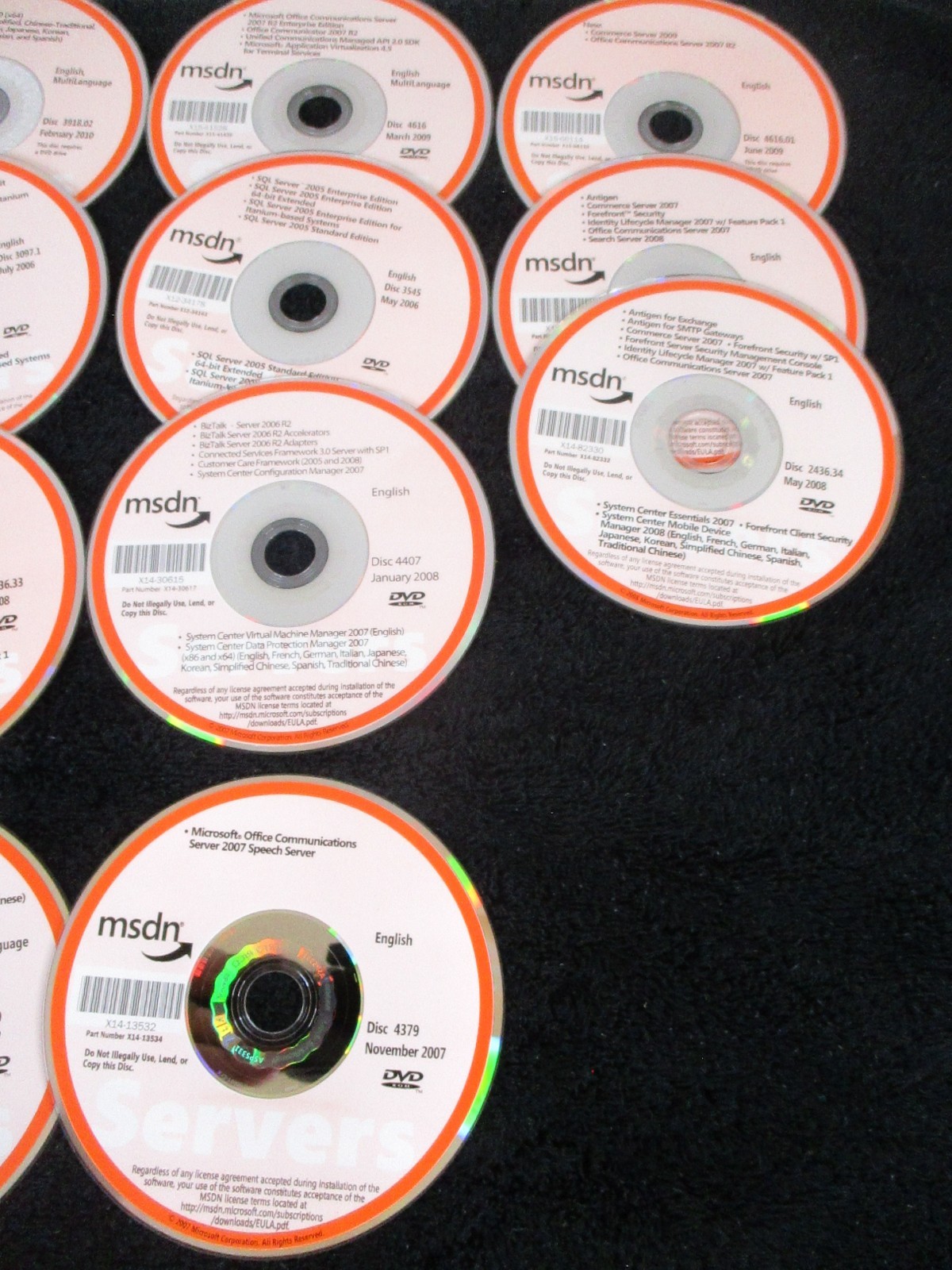 MICROSOFT MSDN Software Discs w/Storage Case Lot of 49