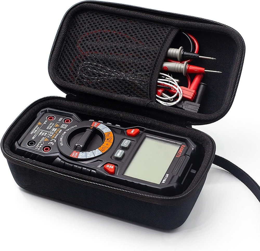 HT118A/HT118E Multimeter Case, Protective Hard Storage Bag, Replacement with Mes