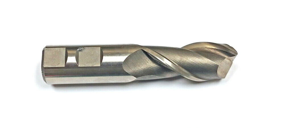 7/8" (.875") 2-Flute HSS Flat Bottom CC End Mill Radius .025" MF401010941