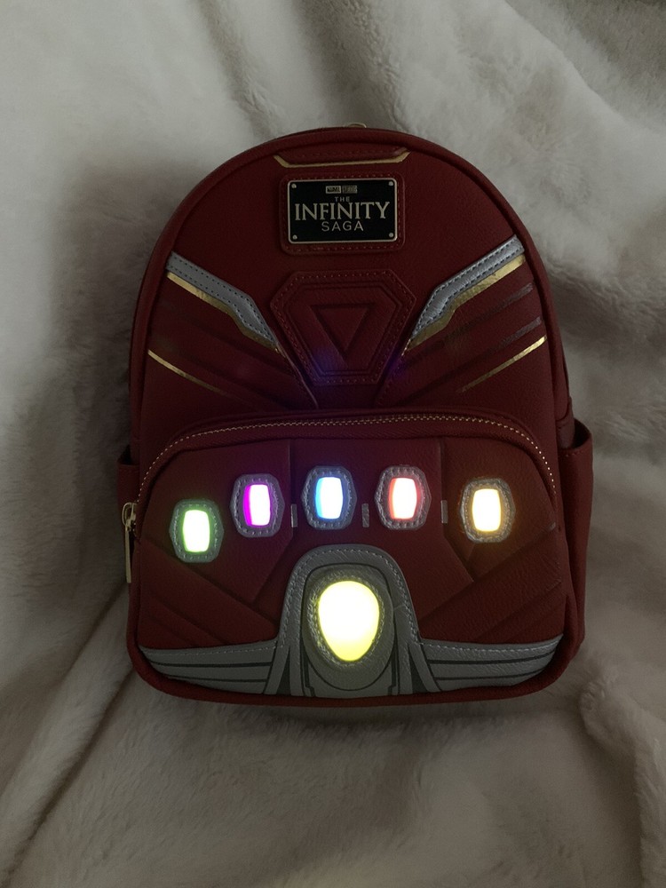 Lights Up! marvel infinity saga iron man Loungefly mini backpack