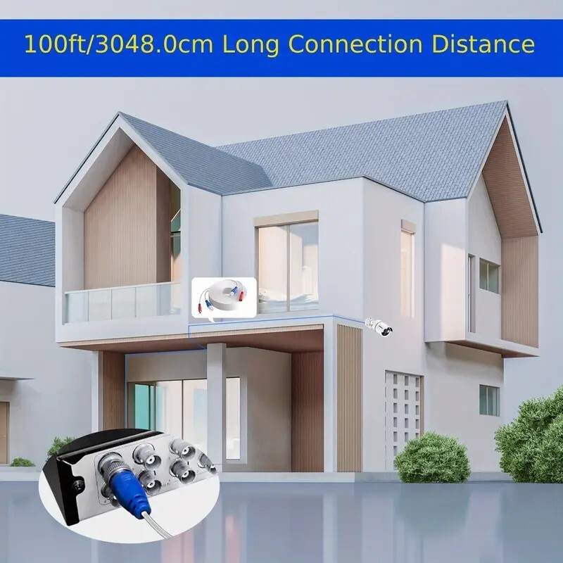 2pcs 30m 100ft BNC DC CCTV Security Video Camera DVR Data Power Extension Cable
