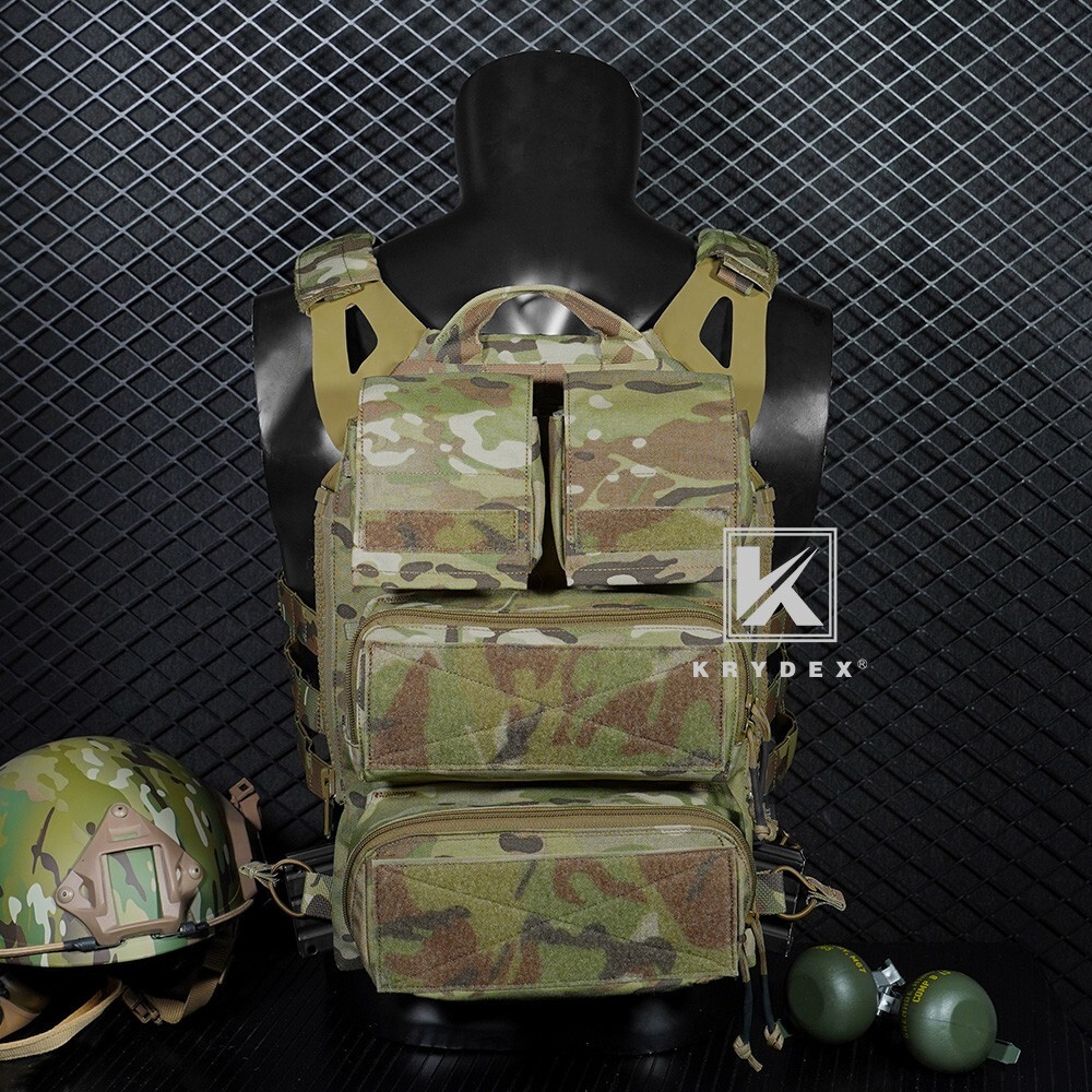 KRYDEX Tactical V2.0 Zip-on Panel Combat Zip Pack for CPC / JPC2.0 Vest MC Camo